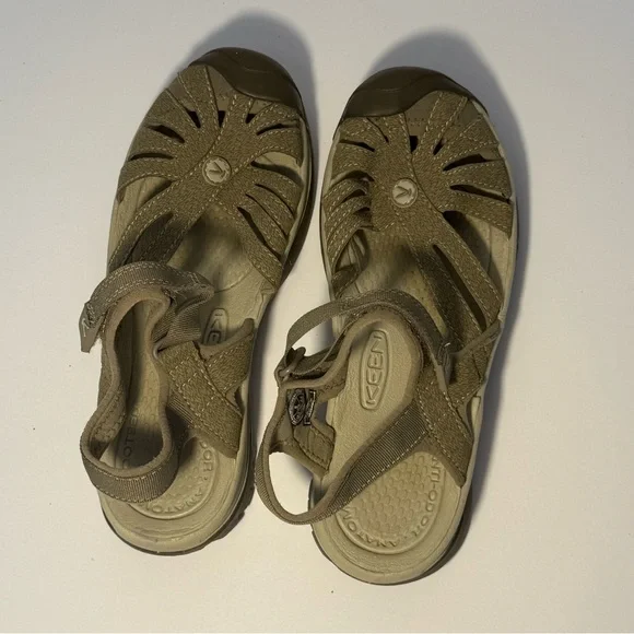 Keen Rose Sandals Taupe Women’s Size 8 Reinforced Toe Hiking - Picture 6 of 7